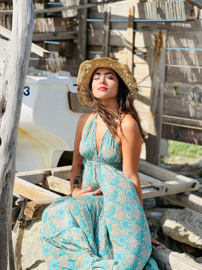 BOHO LARGO COLECCIÓN – Women's Long Boho Dress (Silk-Blend, Lightweight)