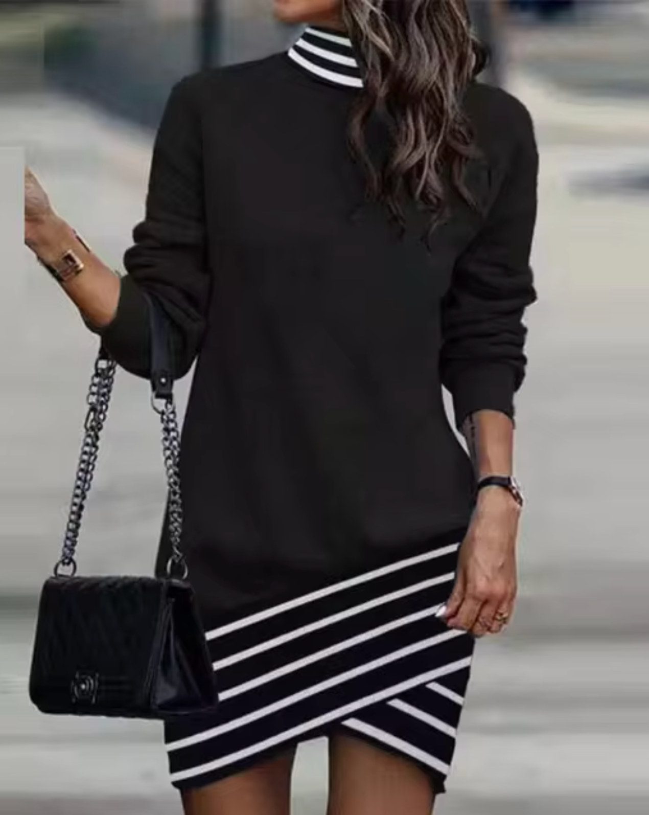 ALMA | Vestido Casual con Dobladillo Asimétrico para Mujer | Tejido Suave y Diseño Moderno para Estilo Diario 4