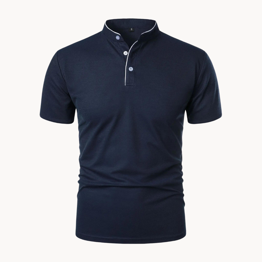 Alejandro | Polo de Punto Texturizado para Hombre con Cuello Oficial 0