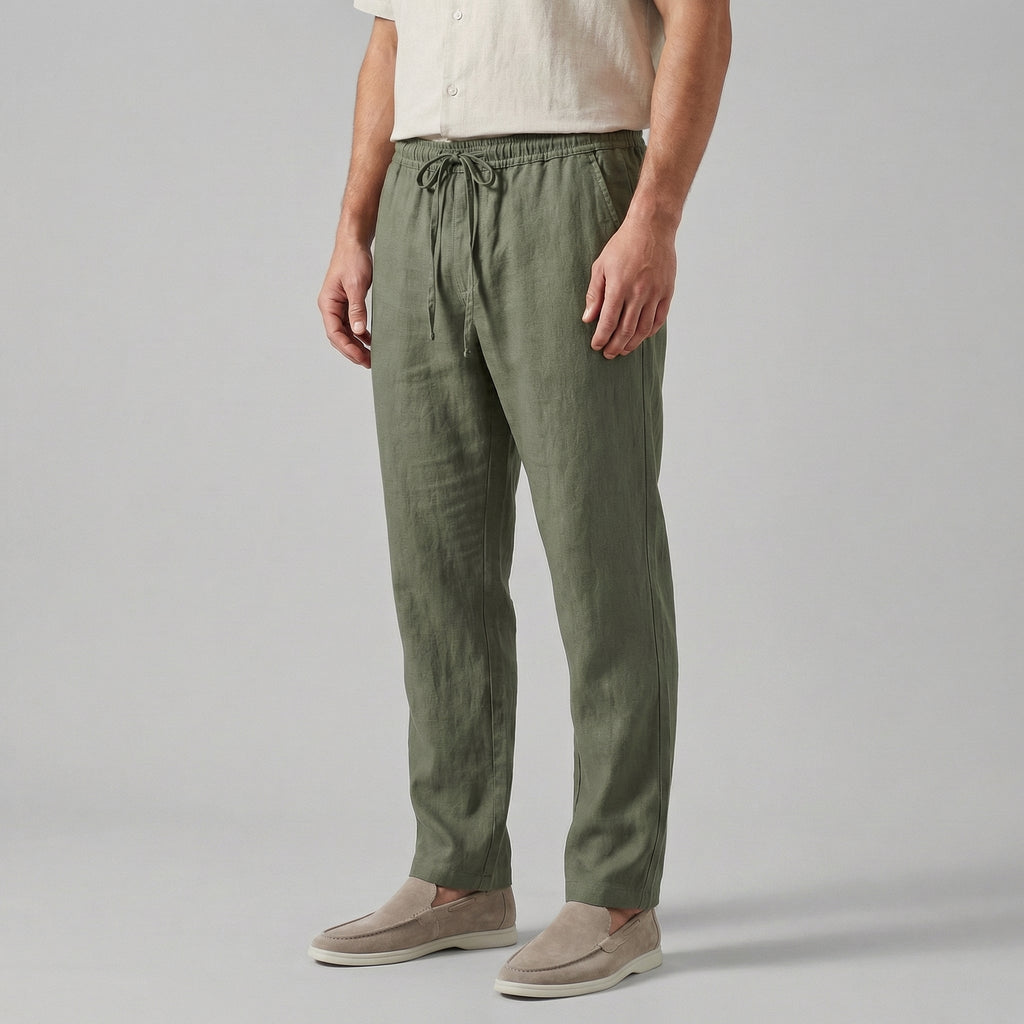 Andrés | Pantalón Casual de Lino para Hombre con Corte Amplio 4