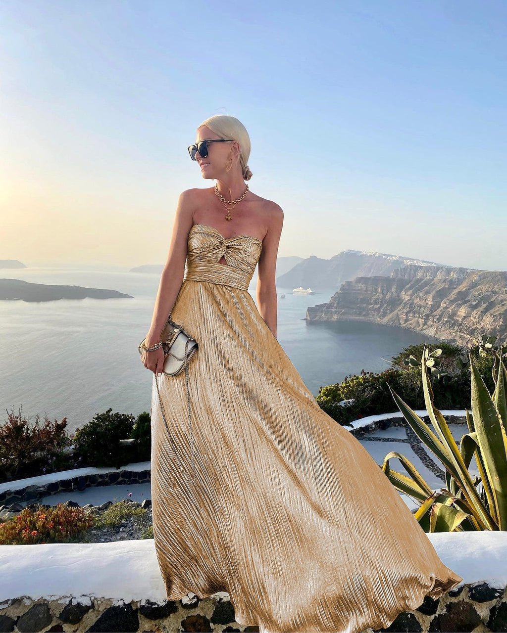 Ane | Vestido de Fiesta Largo Sin Tirantes con Tejido Brillante | Elegante y Cómodo para Eventos Especiales 3