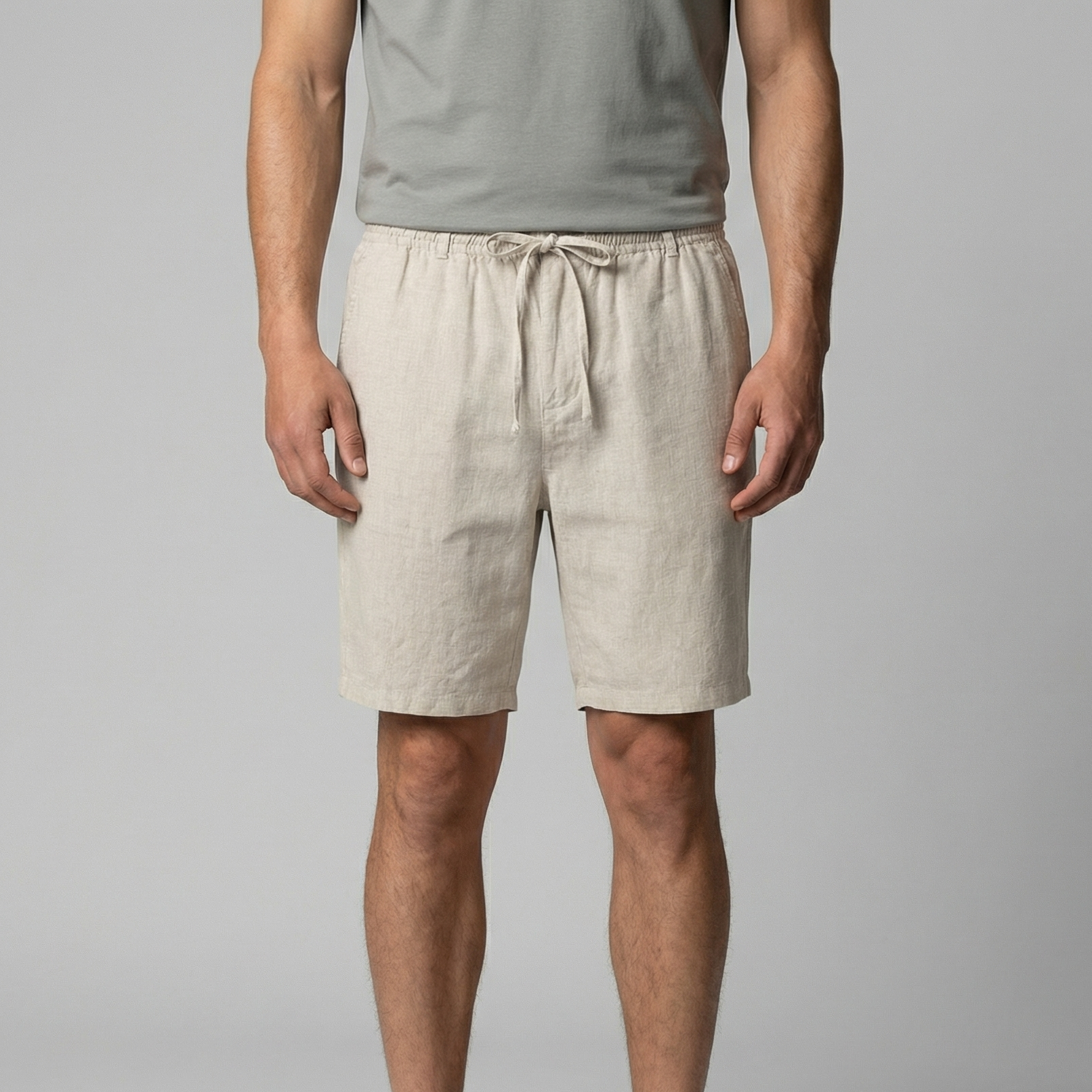 Diego | Pantalones Cortos de Lino para Hombre con Estilo Casual 0