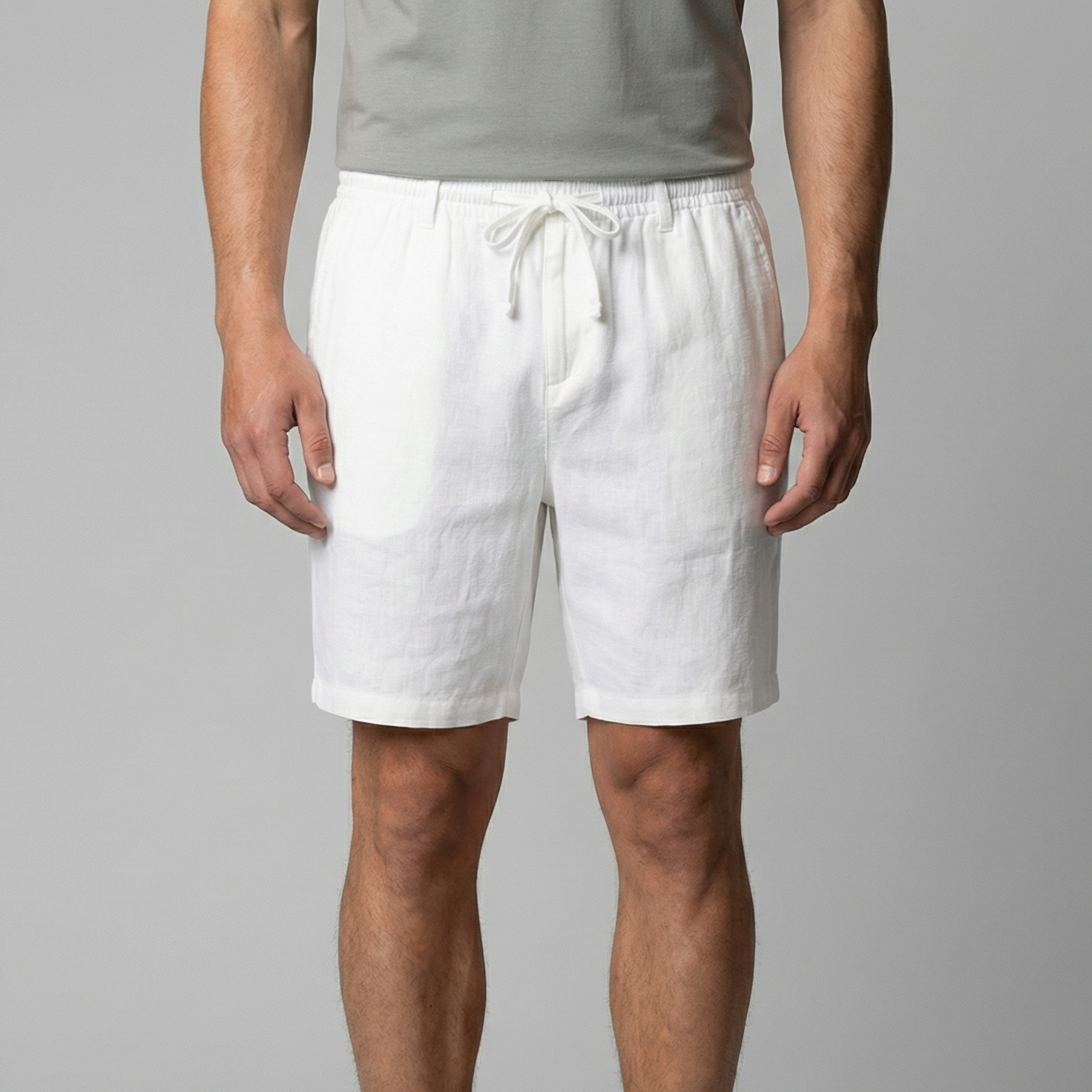 Diego | Pantalones Cortos de Lino para Hombre con Estilo Casual 10