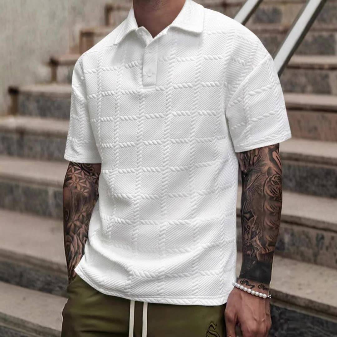 Diego | Polo de Punto de Verano para Hombre con Textura Elegante 0