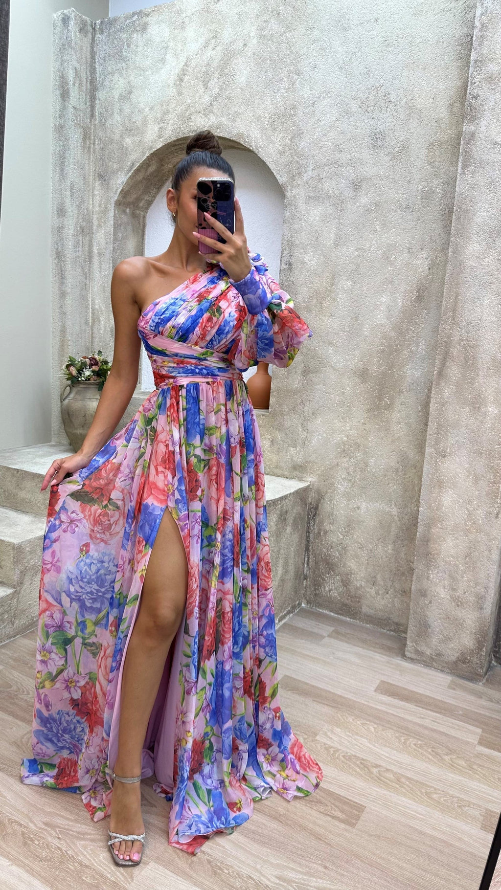 Elanisse | Vestido Largo Floral con Hombro Descubierto y Corte Elegante | Ideal para Bodas y Celebraciones 6