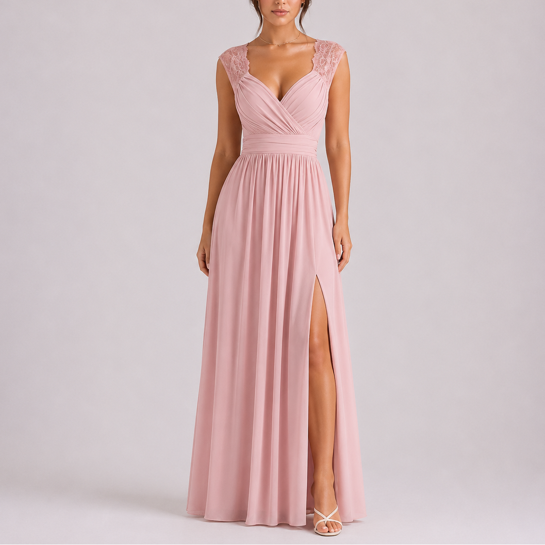 Isabel | Vestido Largo de Noche con Abertura Lateral para Mujer 1