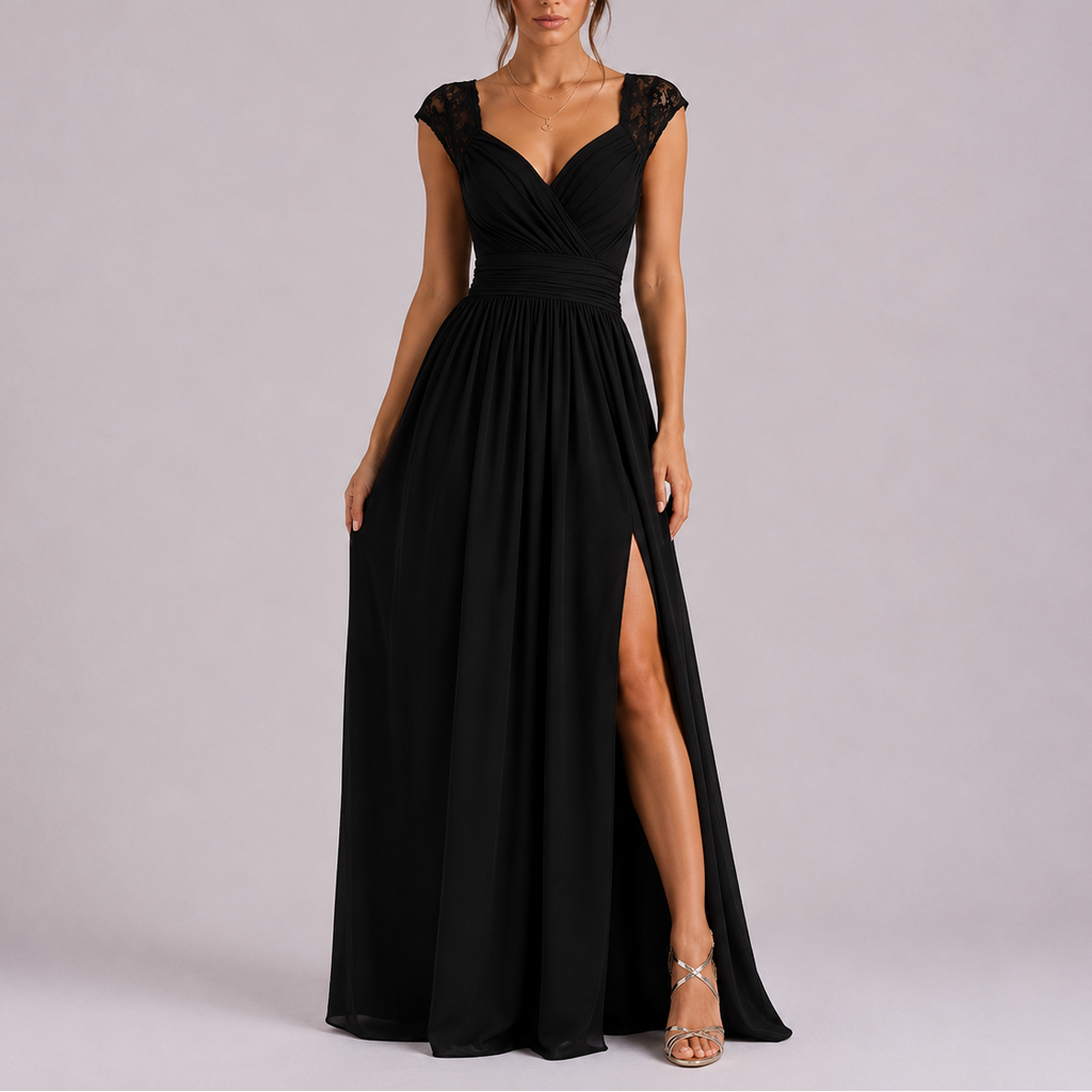 Isabel | Vestido Largo de Noche con Abertura Lateral para Mujer 5