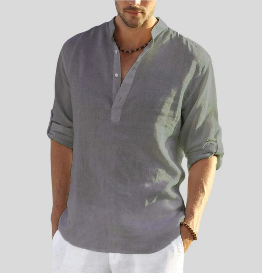 Liam | Camisa Lino Hombre Transpirable y Elegante 4