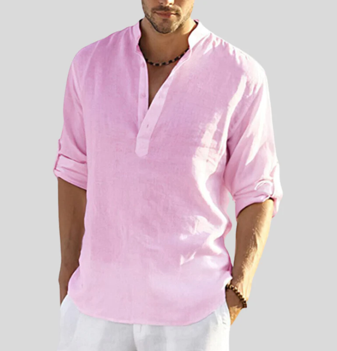 Liam | Camisa Lino Hombre Transpirable y Elegante 6