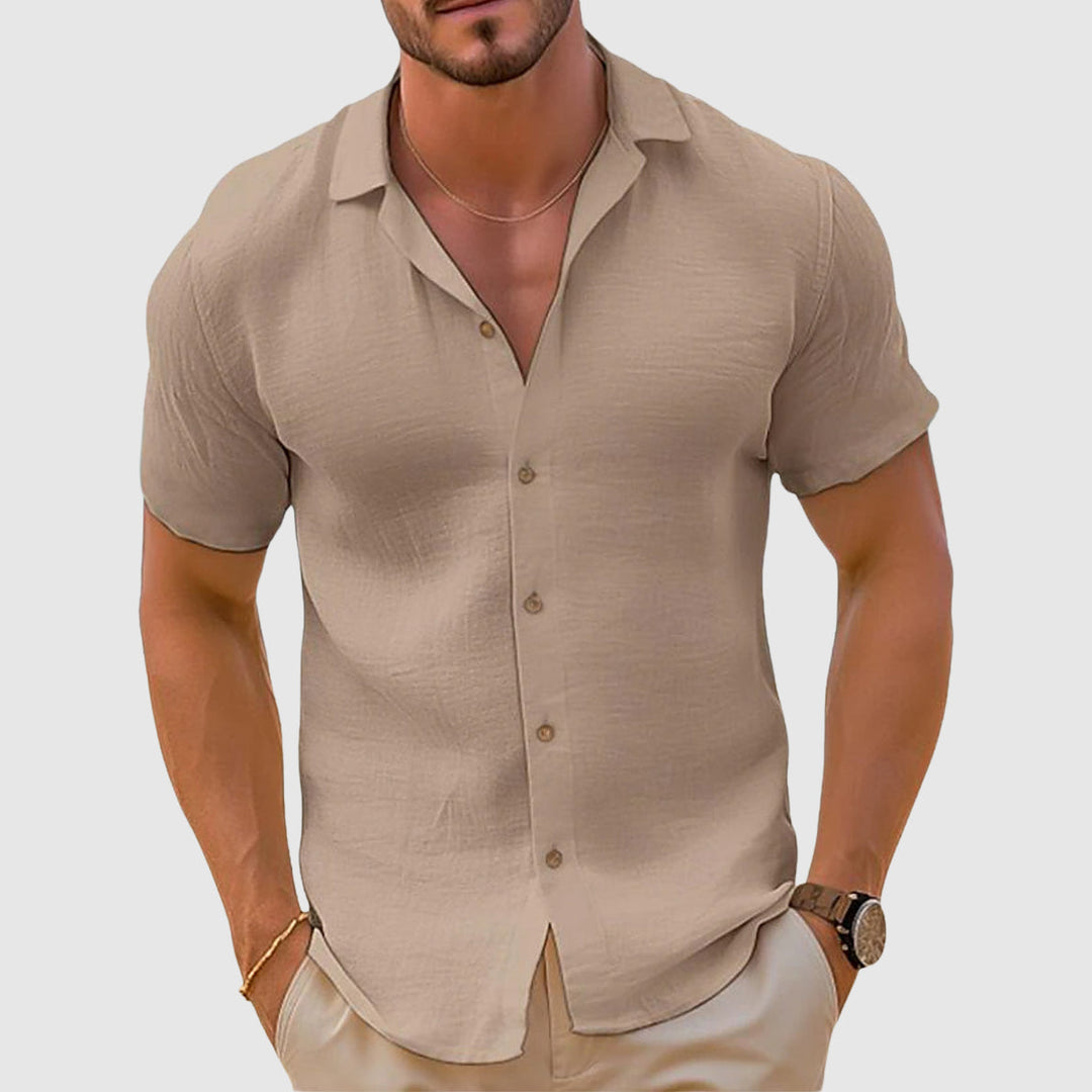 Lorenzo | Camisa de Lino Holgada para Hombre con Diseño Casual 0