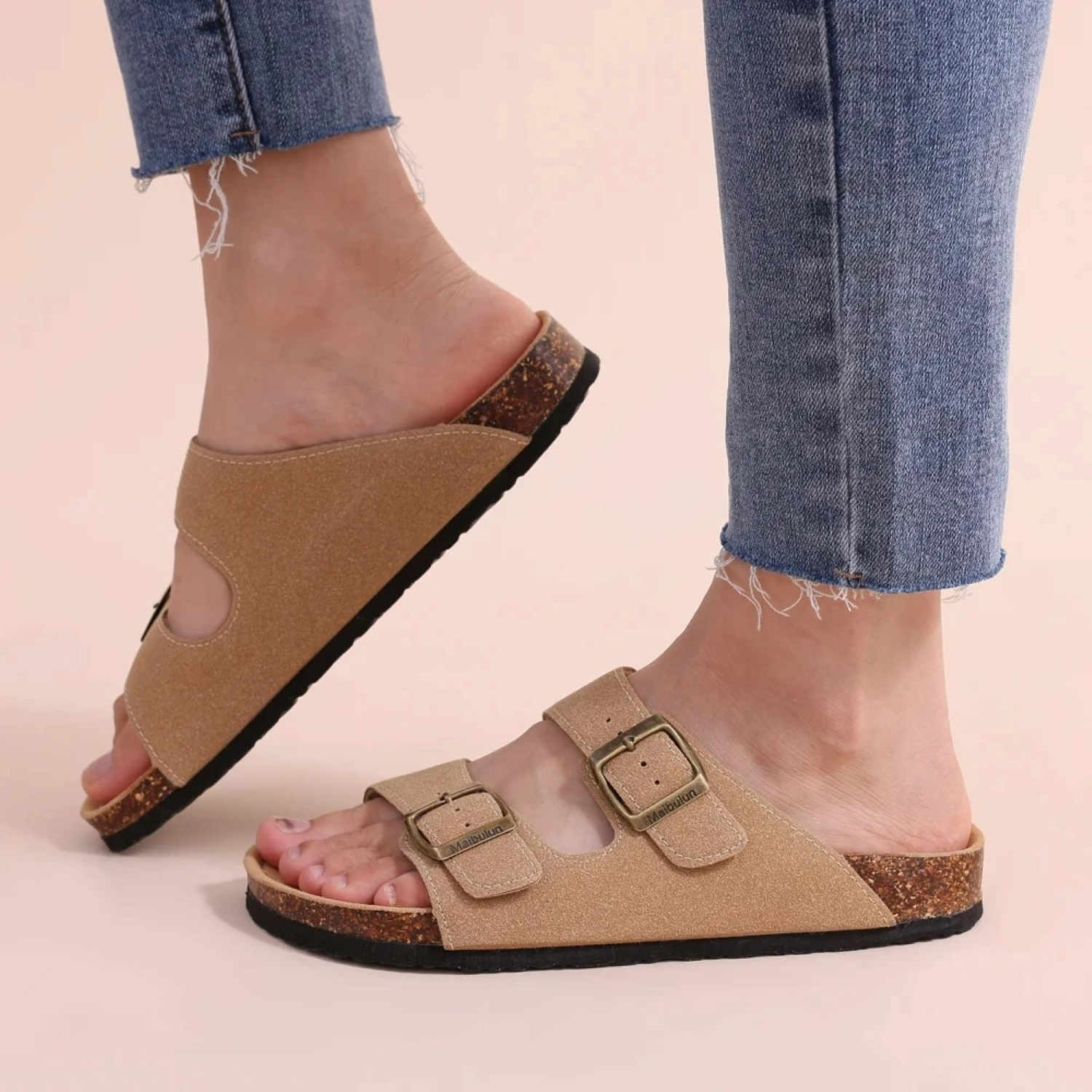 Mia | Sandalias Abiertas Ligeras con Doble Hebilla 2