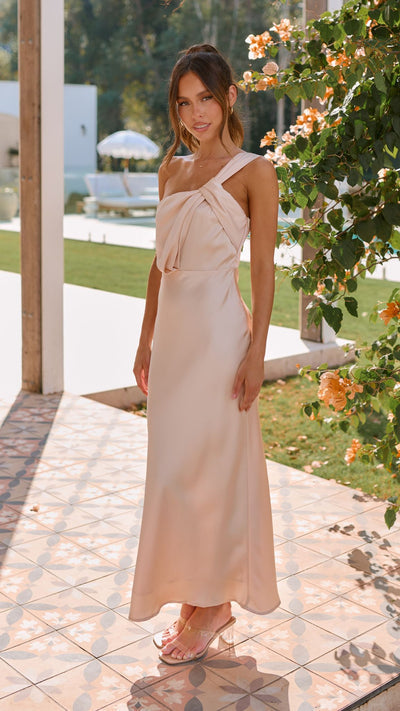 Selena | Vestido Largo Asimétrico con Lazo Decorativo | Elegante y Fluido para Eventos Especiales 8