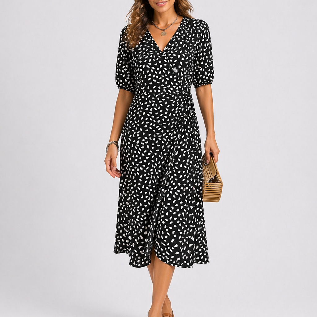 Sofía | Vestido Midi con Estampado Abstracto para Mujer 1