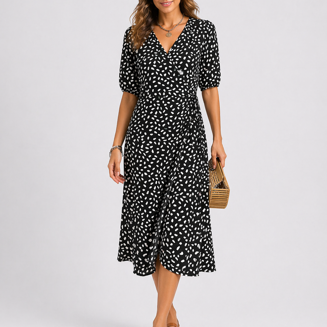 Sofía | Vestido Midi con Estampado Abstracto para Mujer 1