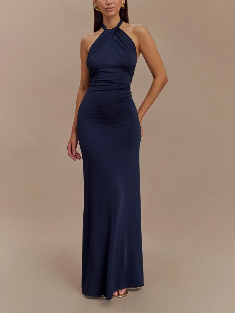 Vestido Largo Mujer | Halter Elegante con Espalda Descubierta | Ideal para Fiesta y Eventos Especiales 4