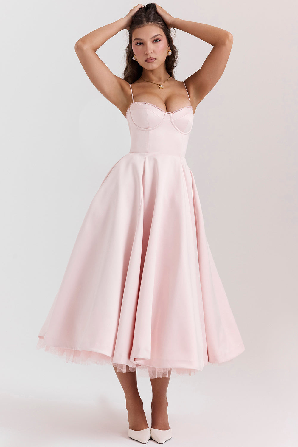 Vestidos Elegantes Mujer | Vestido Fiesta Midi con Tirantes Delicados | Prenda Sofisticada para Eventos Especiales 1