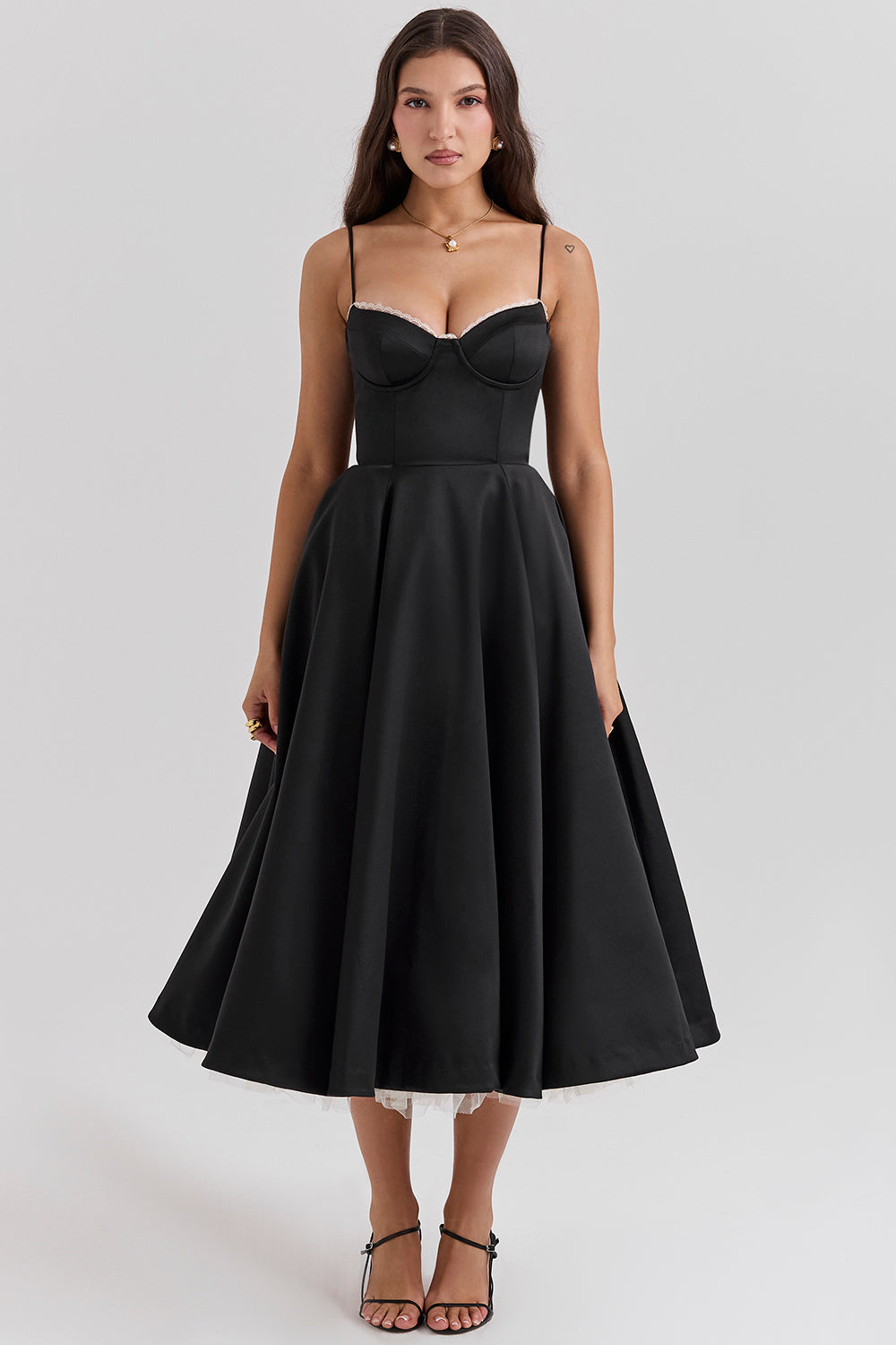 Vestidos Elegantes Mujer | Vestido Fiesta Midi con Tirantes Delicados | Prenda Sofisticada para Eventos Especiales 4