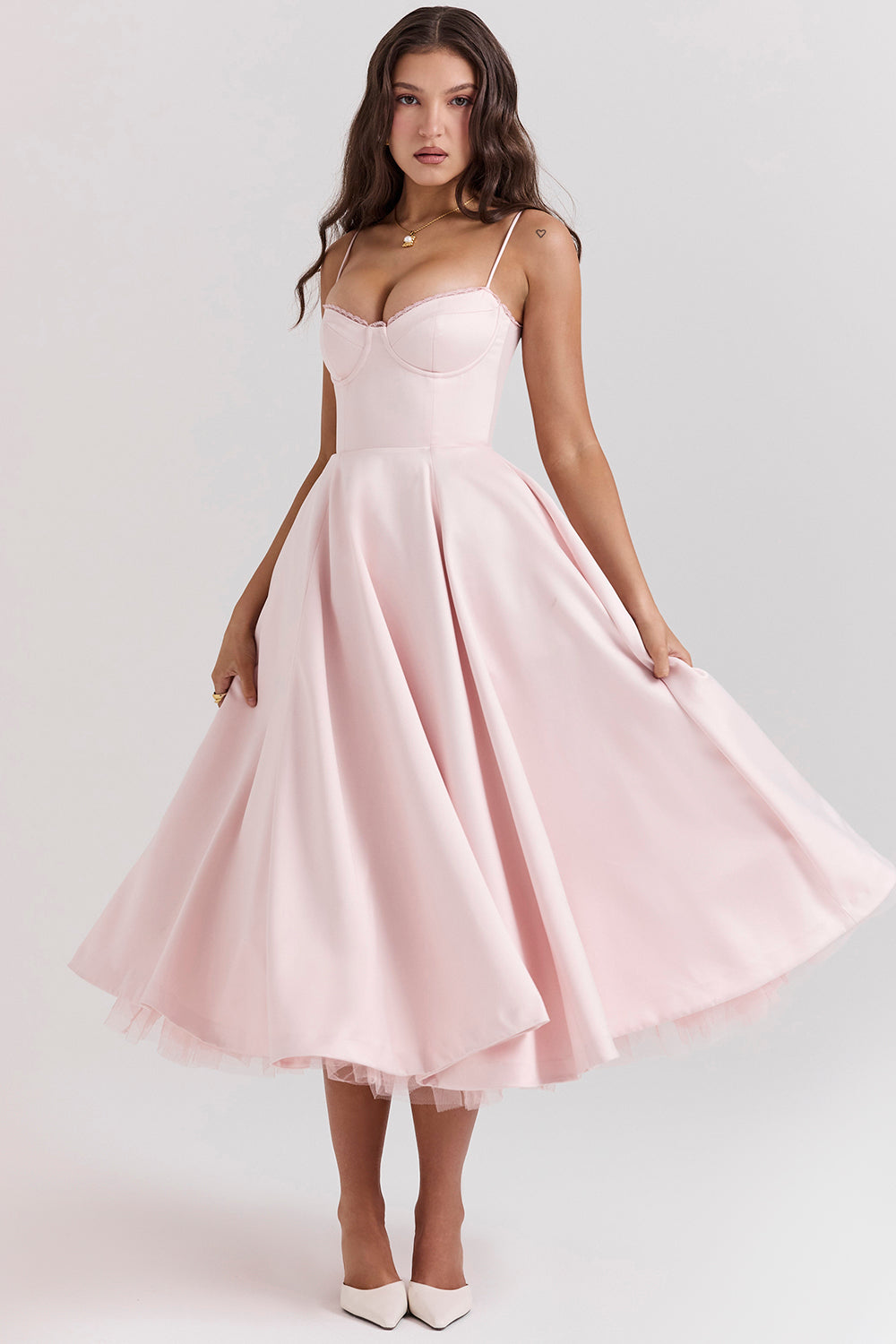 Vestidos Elegantes Mujer | Vestido Fiesta Midi con Tirantes Delicados | Prenda Sofisticada para Eventos Especiales 6