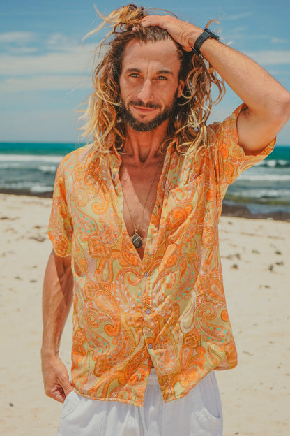 BOHO ÉPOCA FINAL – Men's Short-Sleeve Rayon Shirt (Boho Prints, S–3XL)