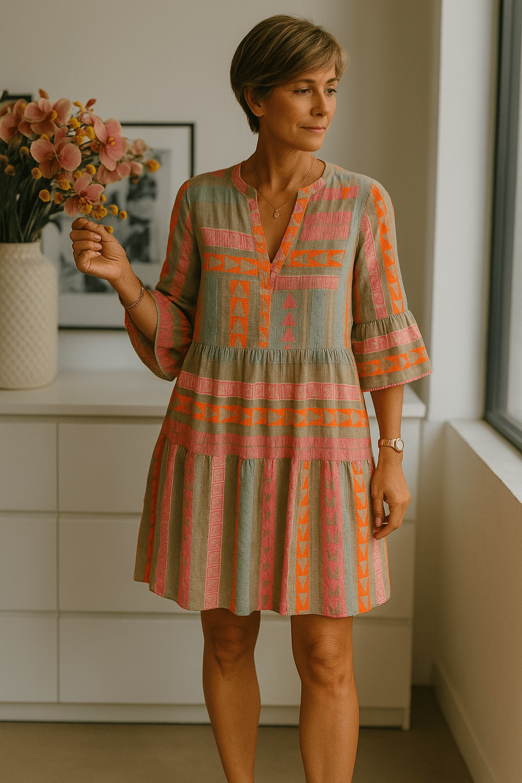 Sofia | Elegante Vestido Midi Bohemio para Verano - Noa Lagos