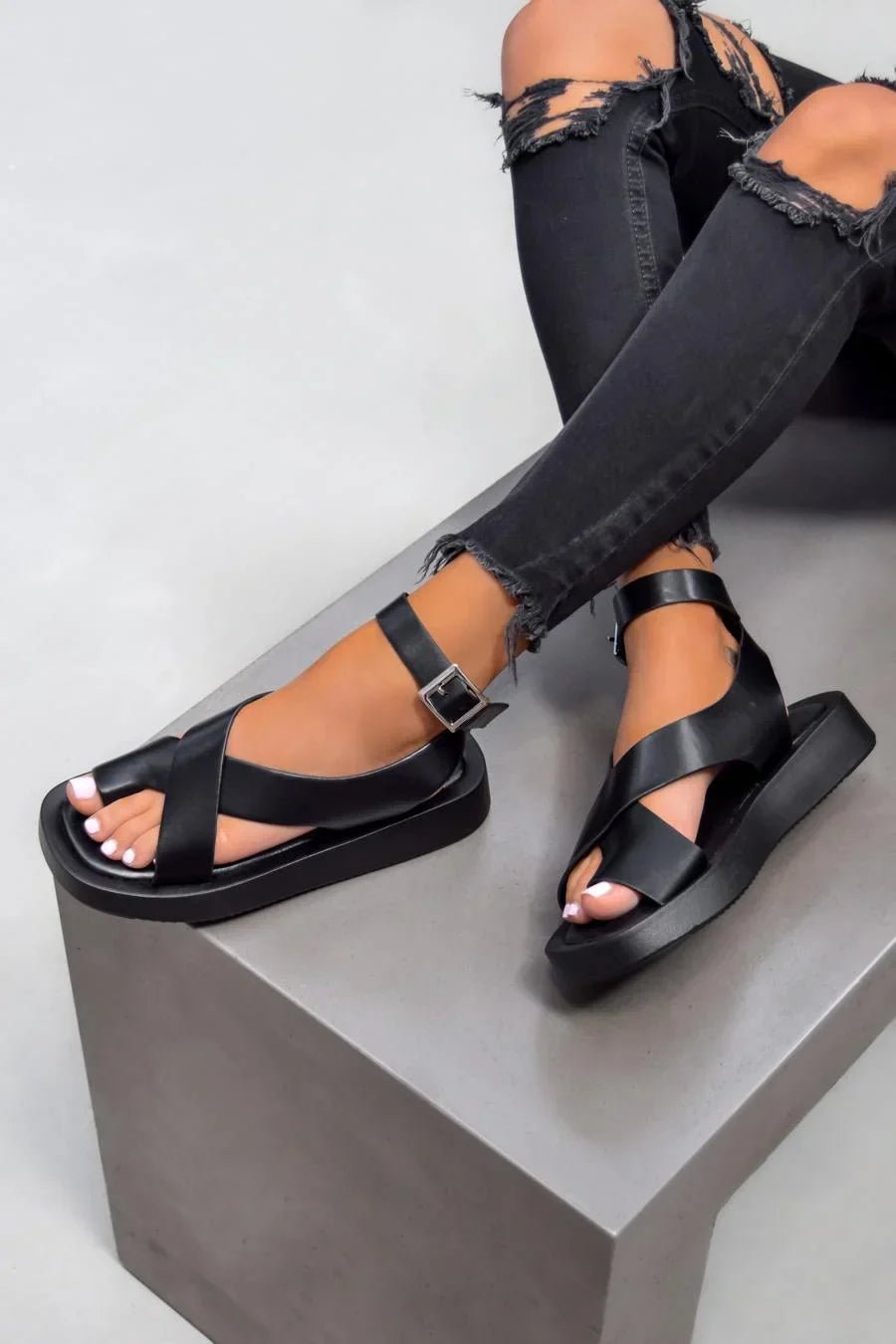 Sofia | Sandalias de Mujer de Plataforma con Cierre Cruzado - Noa Lagos