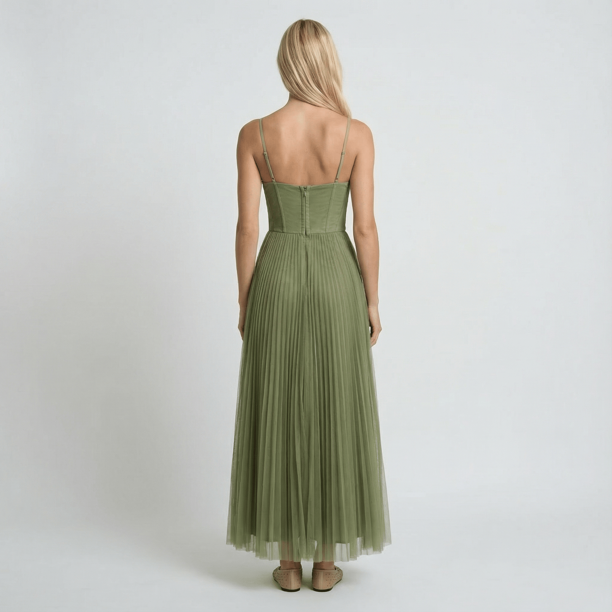 TulPlisado | Elegante Vestido Midi Plisado para Invitadas - Noa Lagos